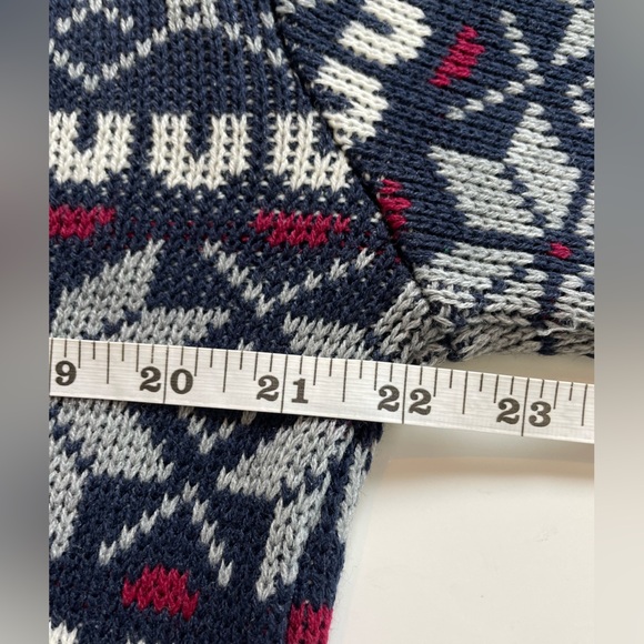 V I N T A G E Steep Slopes Fair Isle Knit Sweater in Navy, Size Small - Picture 9 of 10